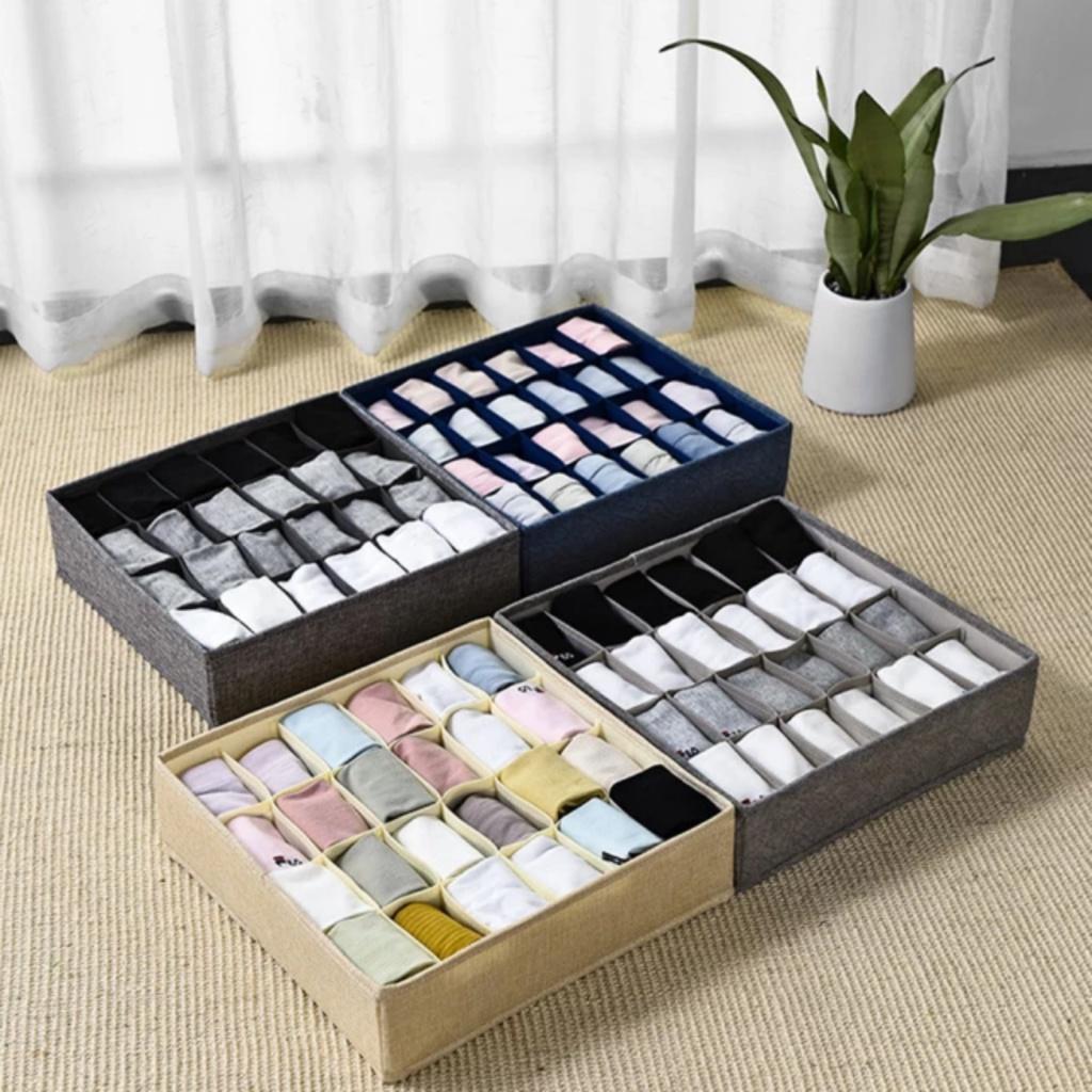 Bộ 3 hộp chia nhiều ngăn đựng đồ lót Xuất Nhật