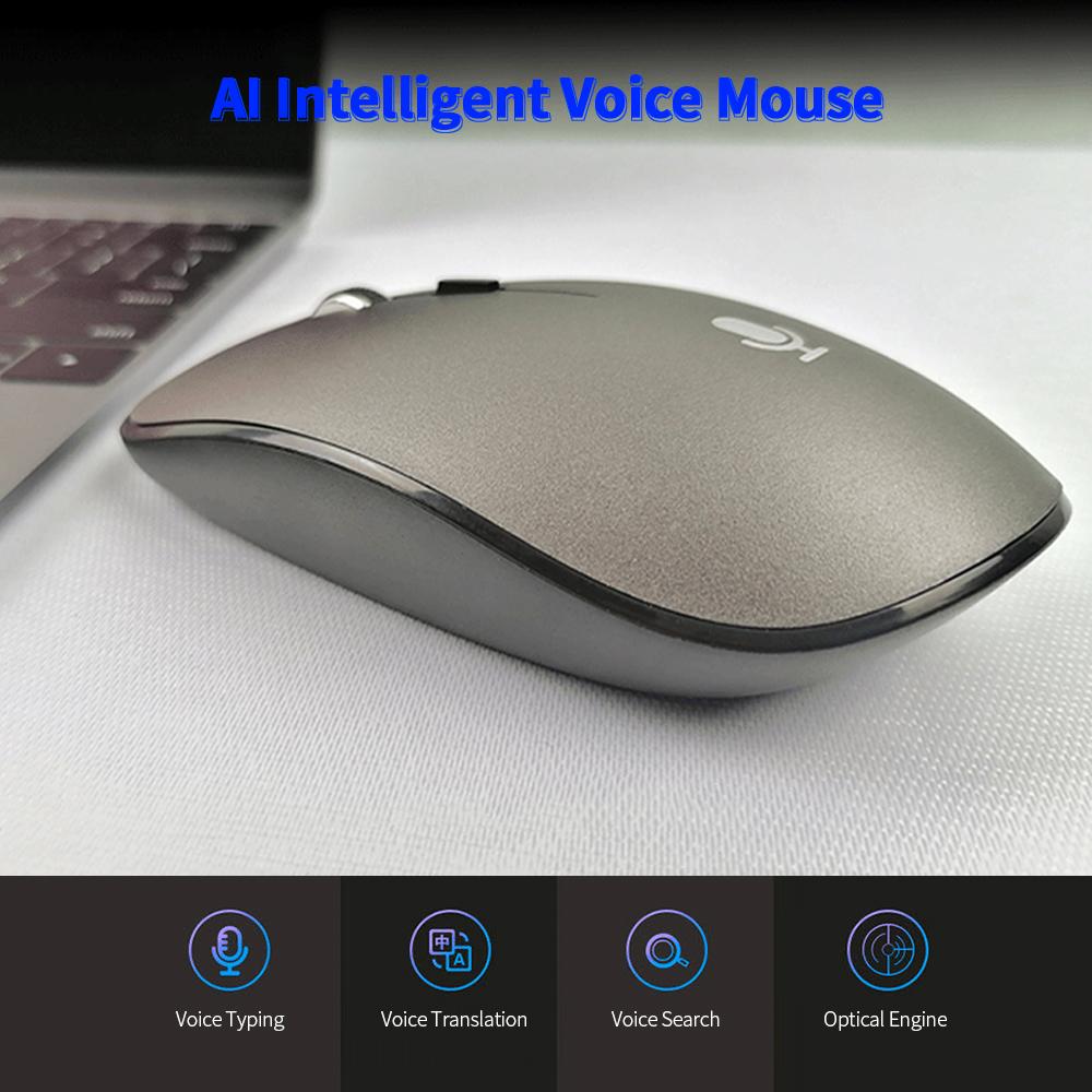 Chuột thoại thông minh không dây 2.4G + BT Hỗ trợ tính năng nhập liệu bằng giọng nói