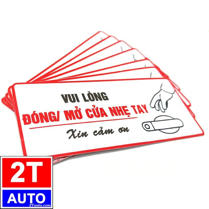 Logo đóng mở cửa nhẹ tay, tem xe sticker mở cửa nhẹ tay