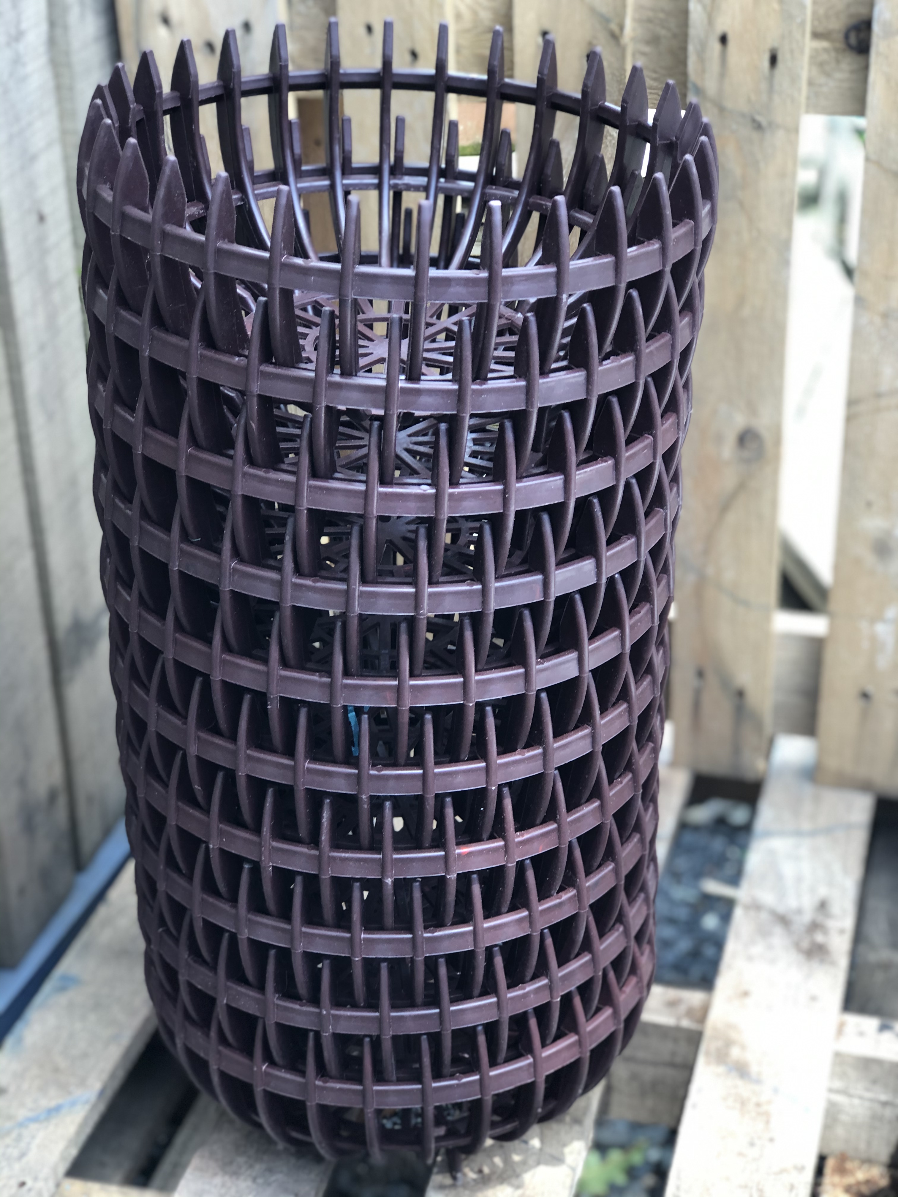 Bộ 10 chậu bí trồng lan giả gỗ fi 270 mm