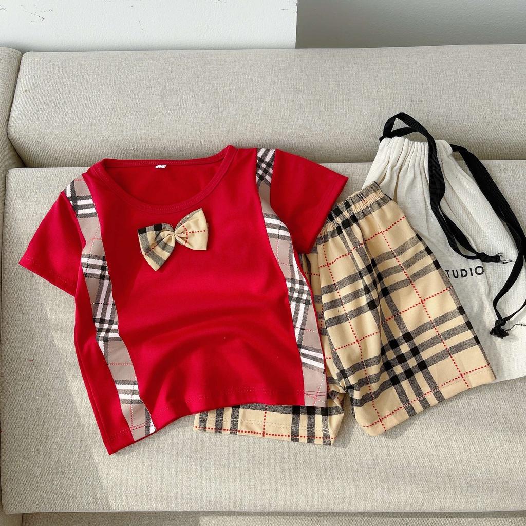 Bộ Quần Áo Cộc Tay Cho Bé Trai Kiểu Nơ Công Tử In 2 Dây Cực Sành Điệu - SUMO KIDS