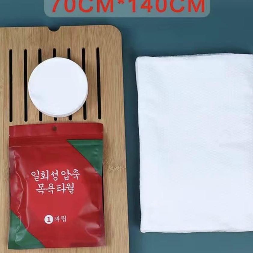 Khăn Tắm Viên Nén Du Lịch Cotton  - Khăn tắm nén cotton dùng 1 lần tiện lợi