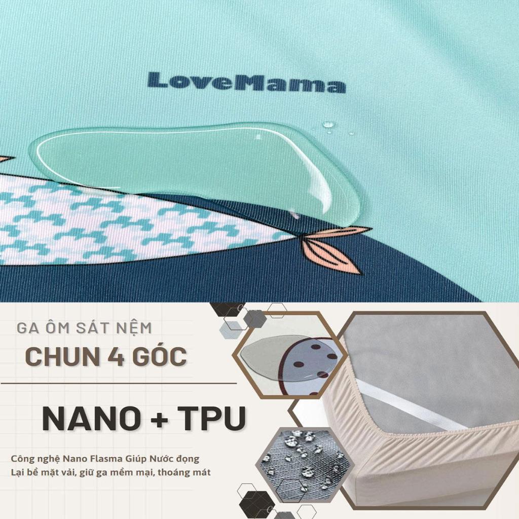 Ga chống thấm Cotton sóng biển đại dương không sột soạt, nóng bí hơi LoveMama