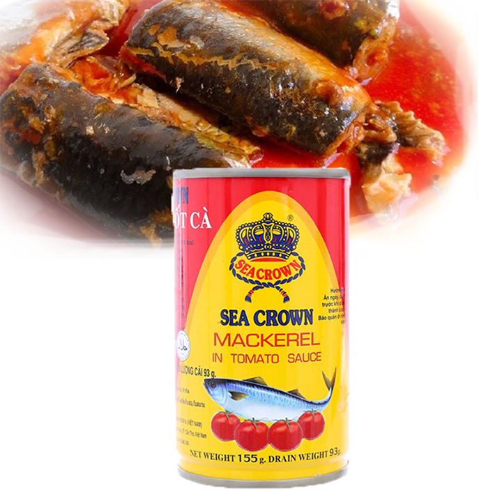 10 lon Cá hộp sốt cà sea crown 155g/hộp