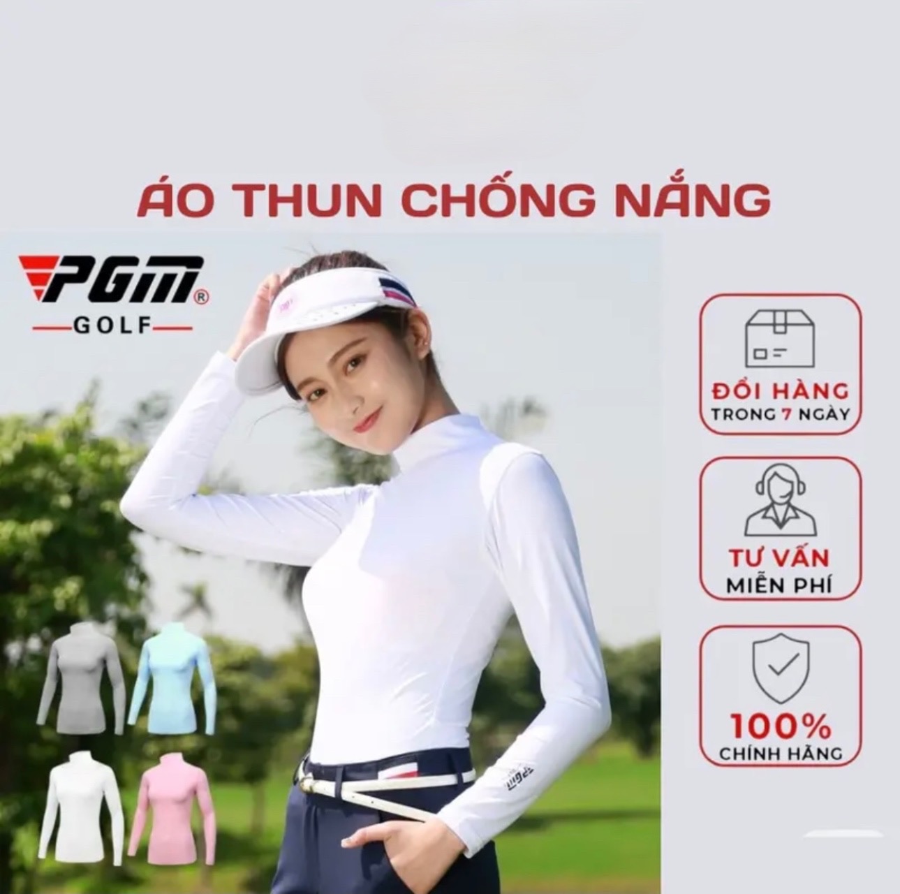 Áo Golf PGM Nữ Chống Nắng Dài Tay Thể Thao AC002 - Hàng Chính Hãng