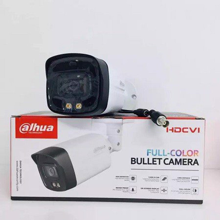 Camera thân to HDCVI 2MP FullColor DAHUA DH-HAC-HFW1239TLMP-LED nhìn đêm có màu hàng chính hãng DSS Việt Nam