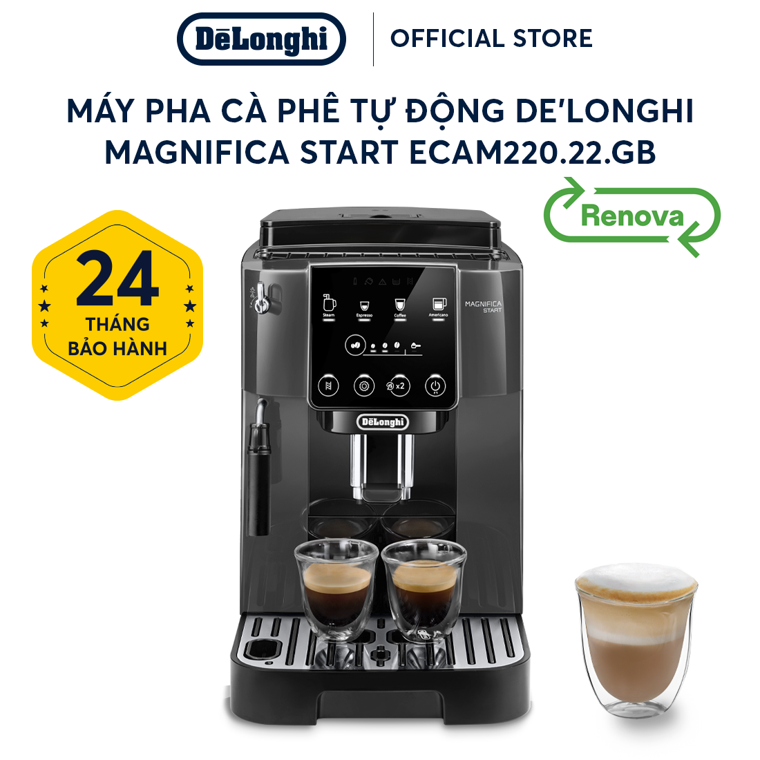 [Hàng chính hãng] Máy pha cà phê tự động DeLonghi Magnifica Start ECAM220.22.GB