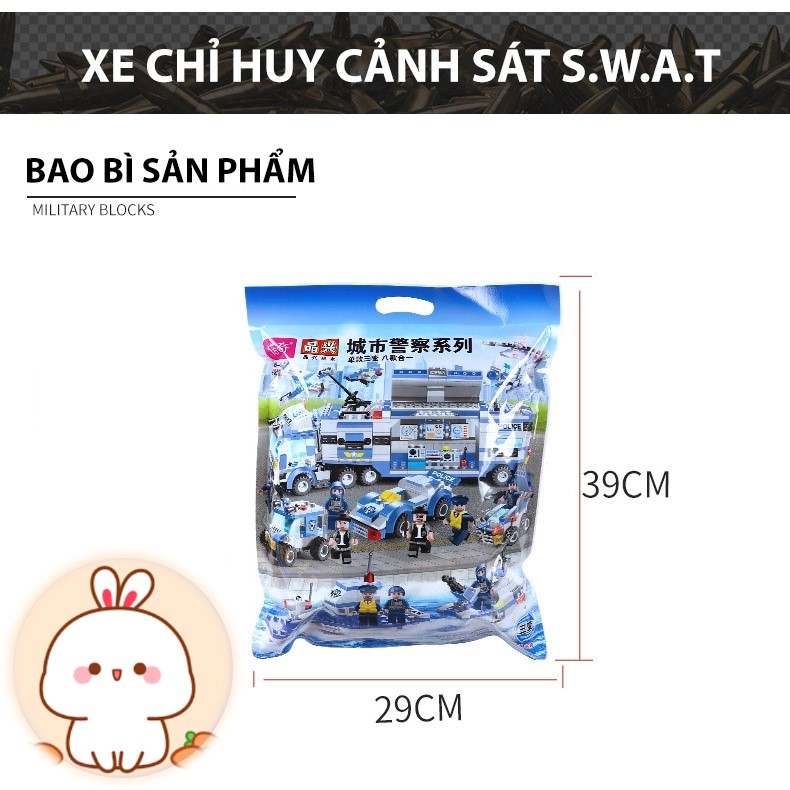 Đồ Chơi Lắp Ráp Cảnh Sát SWAT Mô Hình Đồn Cảnh Sát / Máy Bay / Tàu Chiến / Cảnh Sát Đặc Nhiệm / Trụ Sở Chỉ Huy