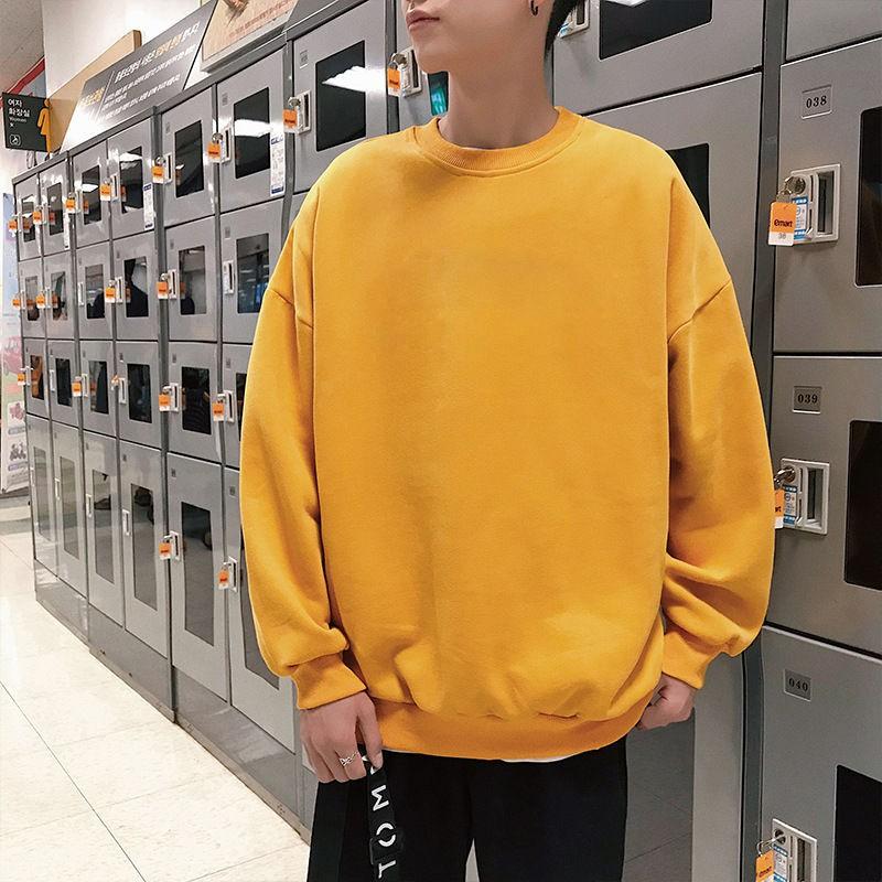 Áo sweater basic màu vàng và xanh ( 2 màu)_ Fox unisex