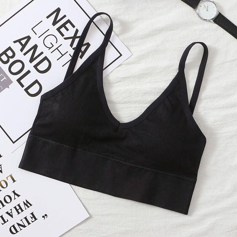 Bra Tăm Gân Khoét Hở Lưng Chữ U loại 1 không gọng kèm đệm mút QUINN BRA AB367 - Áo Lót croptop hot trend cao cấp hai dây