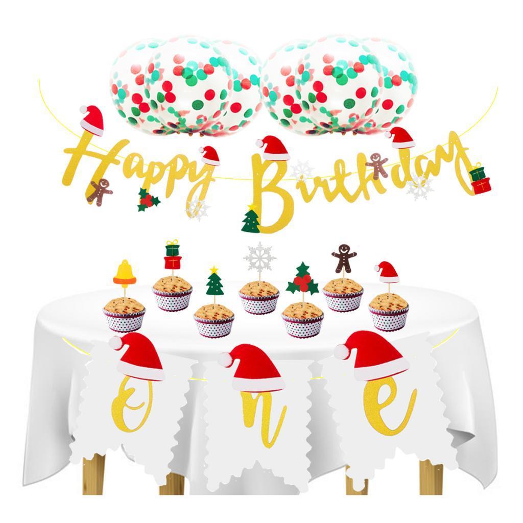 12 Pcs Christmas Cupcake Toppers Cake Topper Picks for Christmas Birthday  Shower Wedding Cake Decoration ()