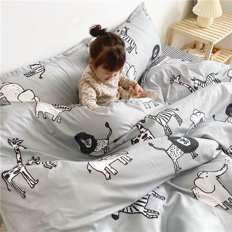 Bộ Ga Giường Và Vỏ Gối Cotton Korea ADU79 Bedding Đủ Kích Thước Trải Nệm 1m4, 1m6, 1m8 Chưa Gồm Chăn