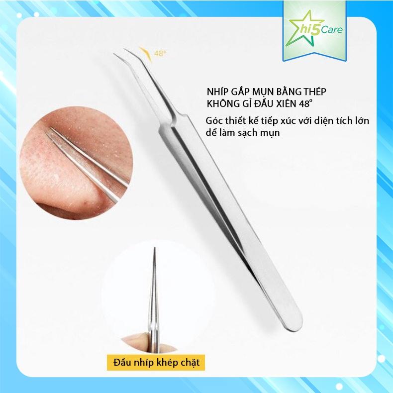 Bộ 8 Nhíp gắp mụn bằng thép không gỉ tiện dụng