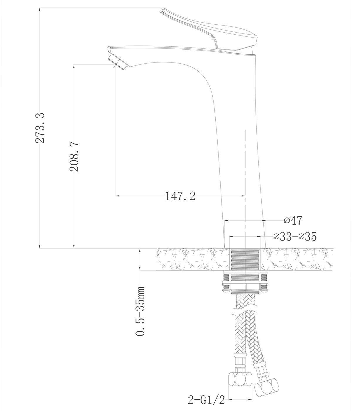 Vòi Lavabo Điếu Nóng Lạnh Eurolife EL-ROS03
