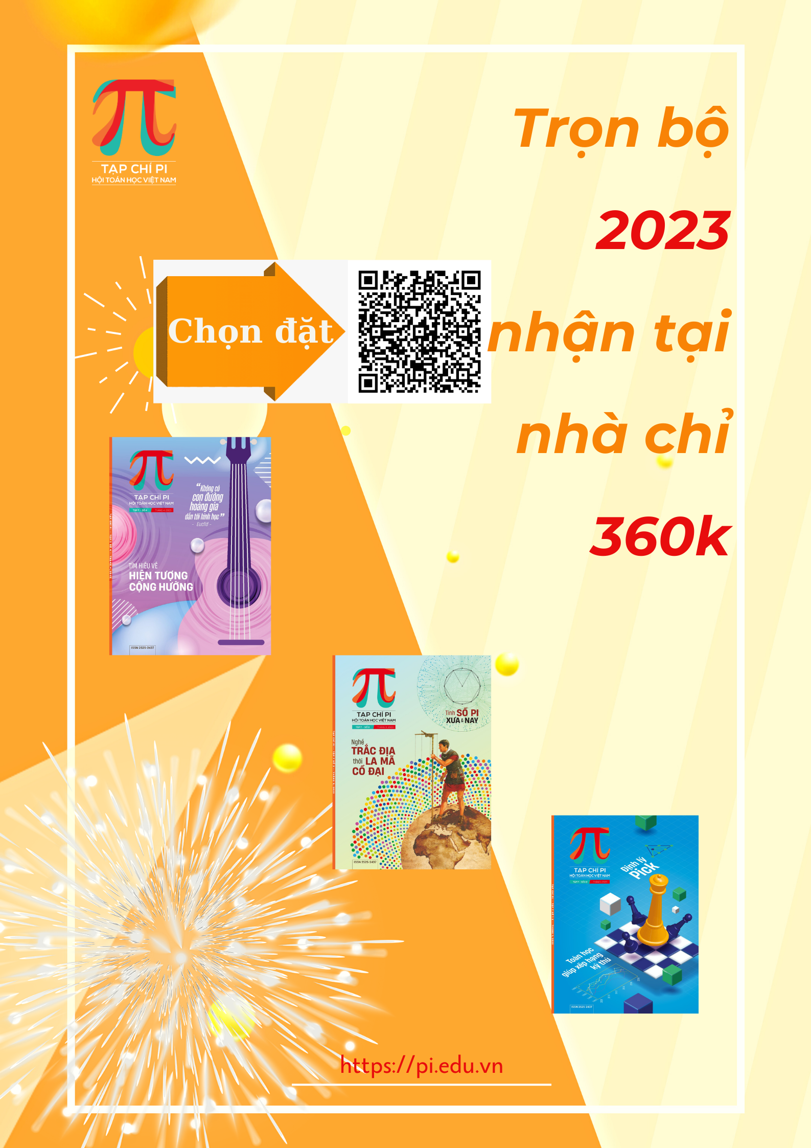Tạp chí Pi - Hội Toán học Việt Nam/Trọn bộ 10 cuốn -12 số năm 2020