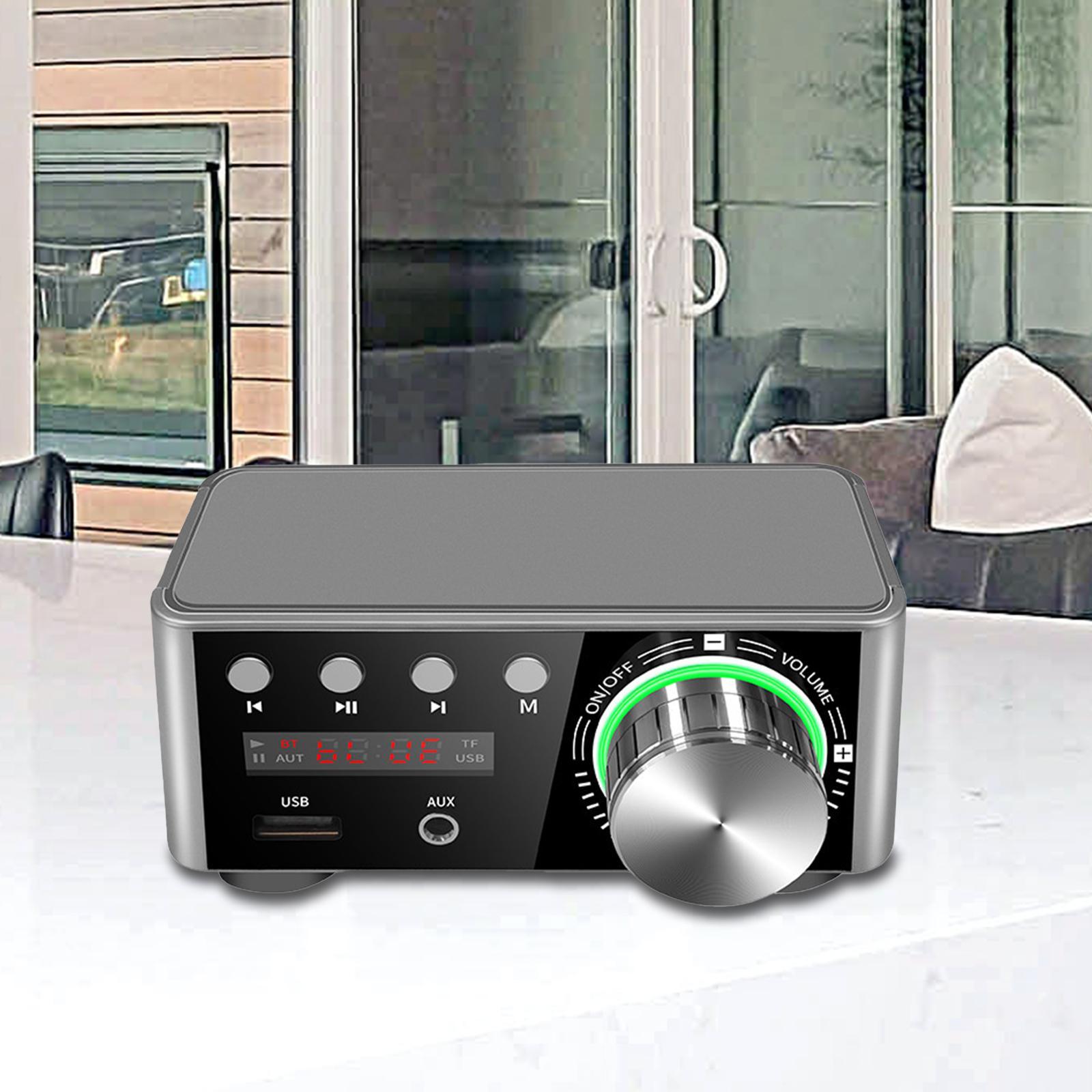 Mini Amplifier with Audio Cable MP3 2.0 CH for Store Home Theater 50W+50W US