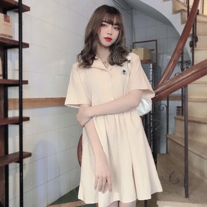 UPZ Đầm Babydoll Logo Hình (4 Màu)