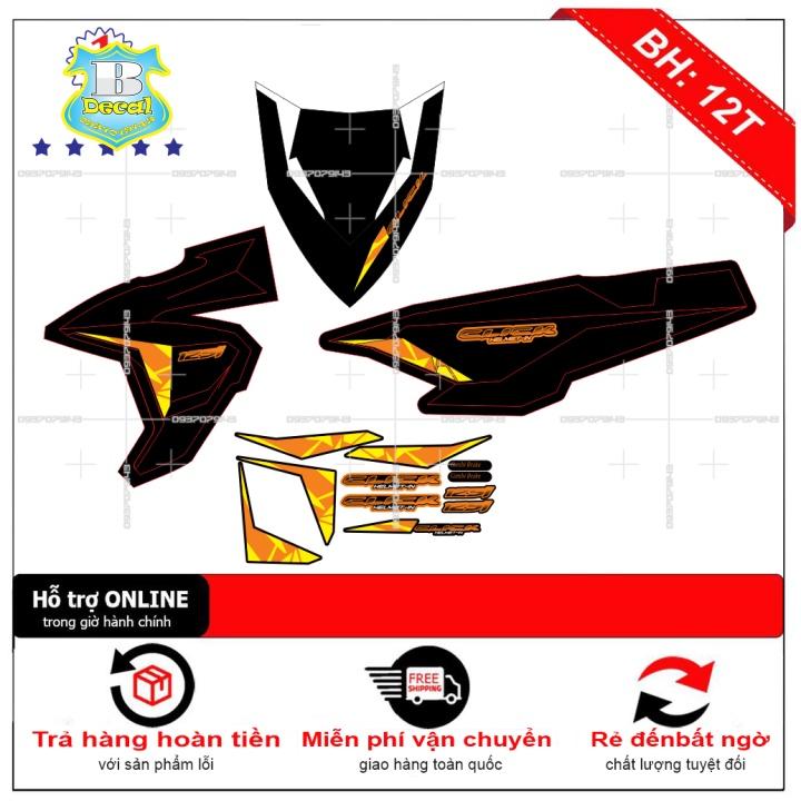 Tem rời Click 125i vàng đen