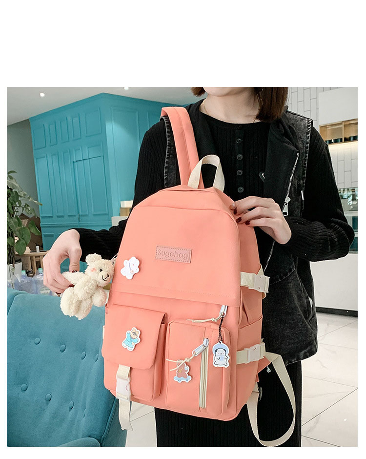 Combo sét 5 món balo nữ balo học sinh nữ balo cấp 1 balo cấp 2 balo cấp 3 siêu đẹp đáng yêu - mã 372
