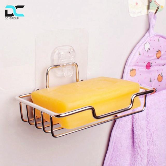 Kệ Inox SUS 304 để xà bông có miếng dán cao cấp