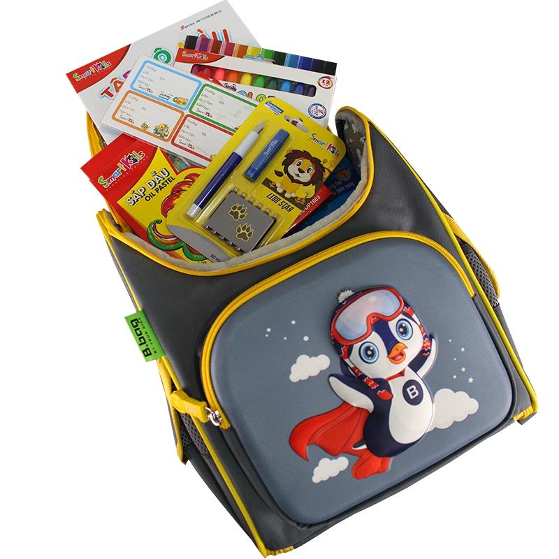 Ba Lô Chống Gù Genius Box F2-Penguin B-12-105 Xám