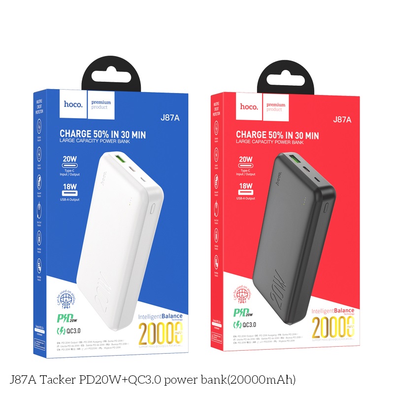 PIN SẠC DỰ PHÒNG J87A 20000mAh - JL