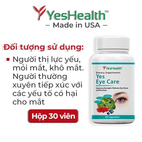 Viên uống bổ mắt Yeshealth Yes Eye Care hỗ trợ bổ sung dưỡng chất làm giảm mỏi mắt khô mắt giúp cải thiện thị lực