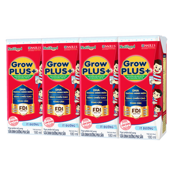 3 Thùng Sữa Bột Pha Sẵn GrowPLUS+ Đỏ 180ml Suy Dinh Dưỡng (48 Hộp x 180ml)