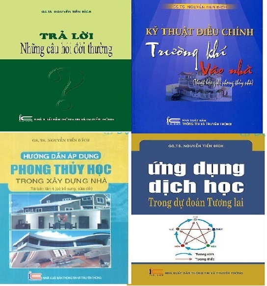 Combo 5 cuốn sách phong thủy học của tác giả GS - TS Nguyễn Tiến Đích - Bộ 5 cuốn