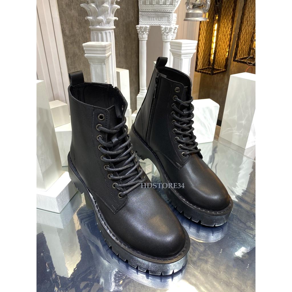 Giày Combat Boots Siêu Chiến Binh Đế Cao Su Đúc Cao 5cm Cực Chiến