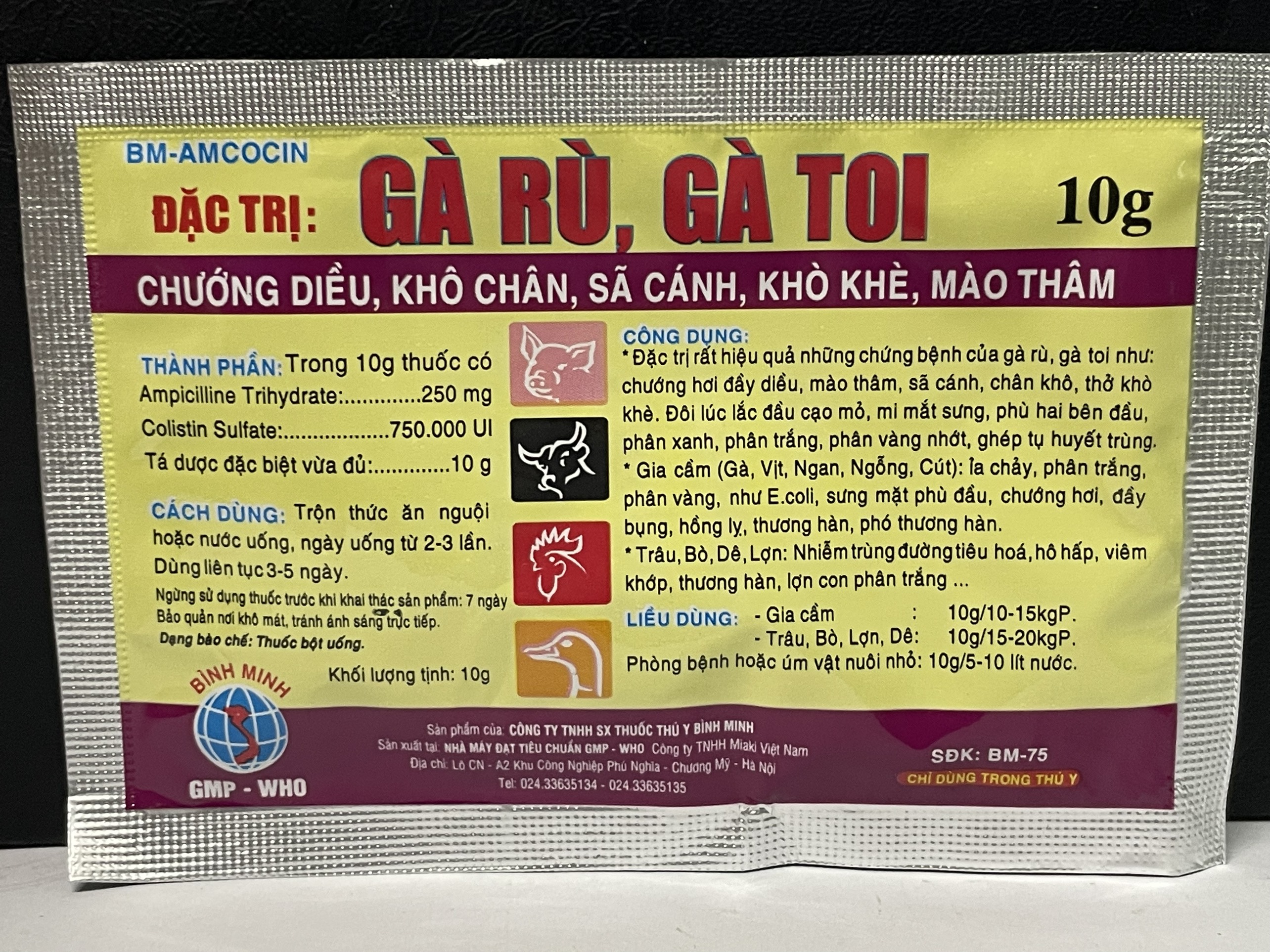 AMCOCIN - ĐẶC TR.Ị GÀ RÙ, GÀ TOI