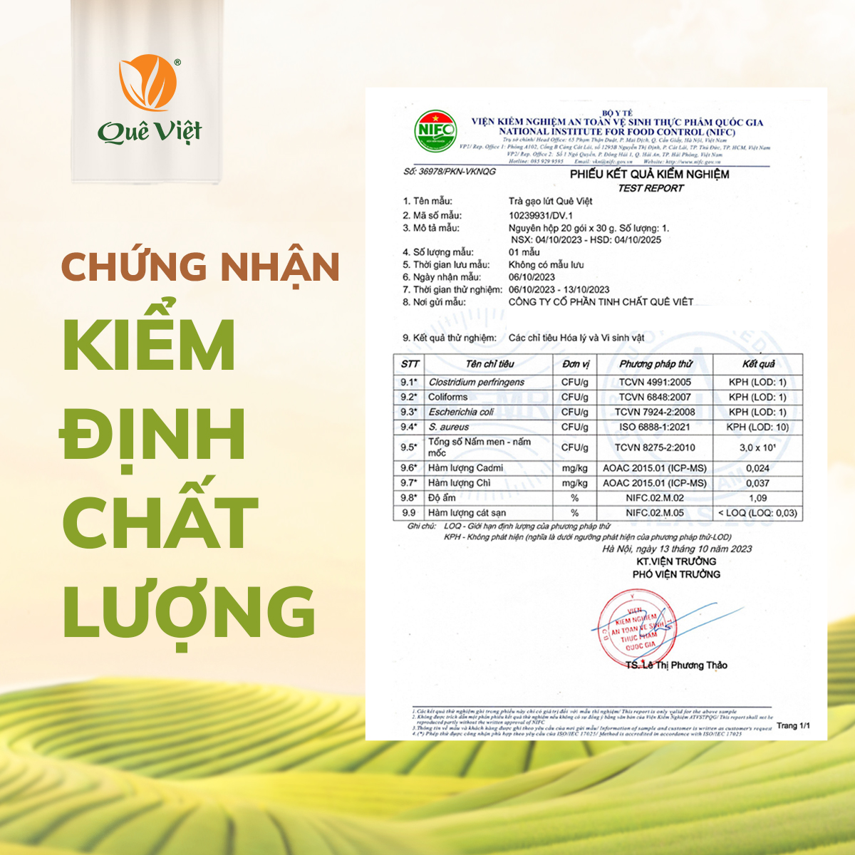 Combo 3 hộp trà gạo lứt + tặng cốc gốm sứ Bát Tràng cao cấp - Hộp 600g( 30gx 20 túi)