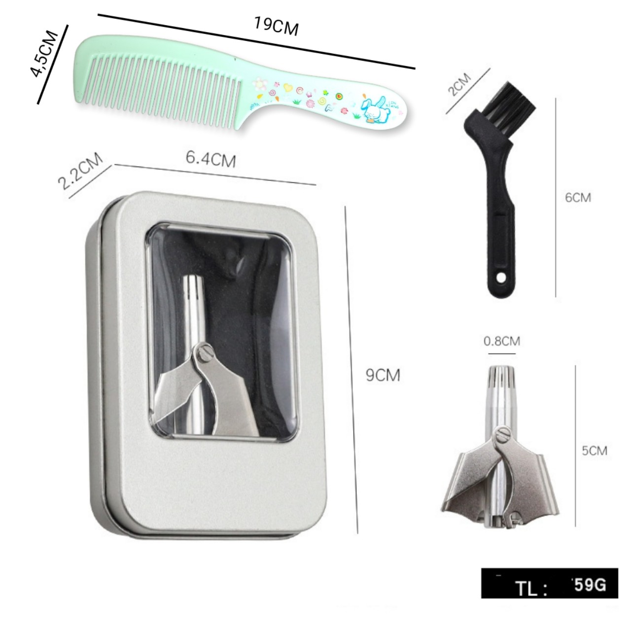Dụng cụ mmáy cắt tỉa lông mũi bằng thép không gỉ cao cấp an toàn tiện lợi