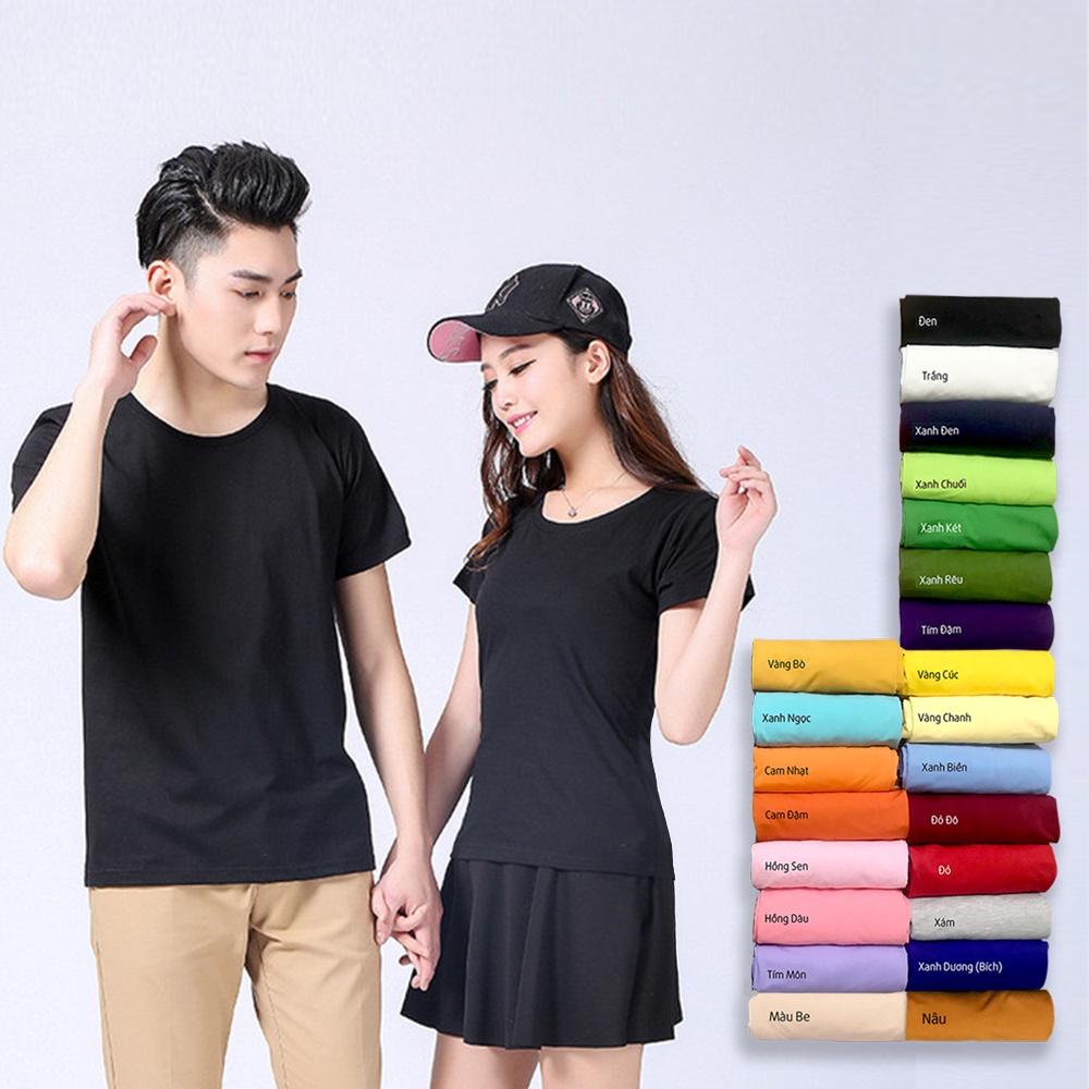 Áo Thun Trơn Vải Dày Andromeda Nhiều Màu Ngắn Tay Cổ Tròn Unisex