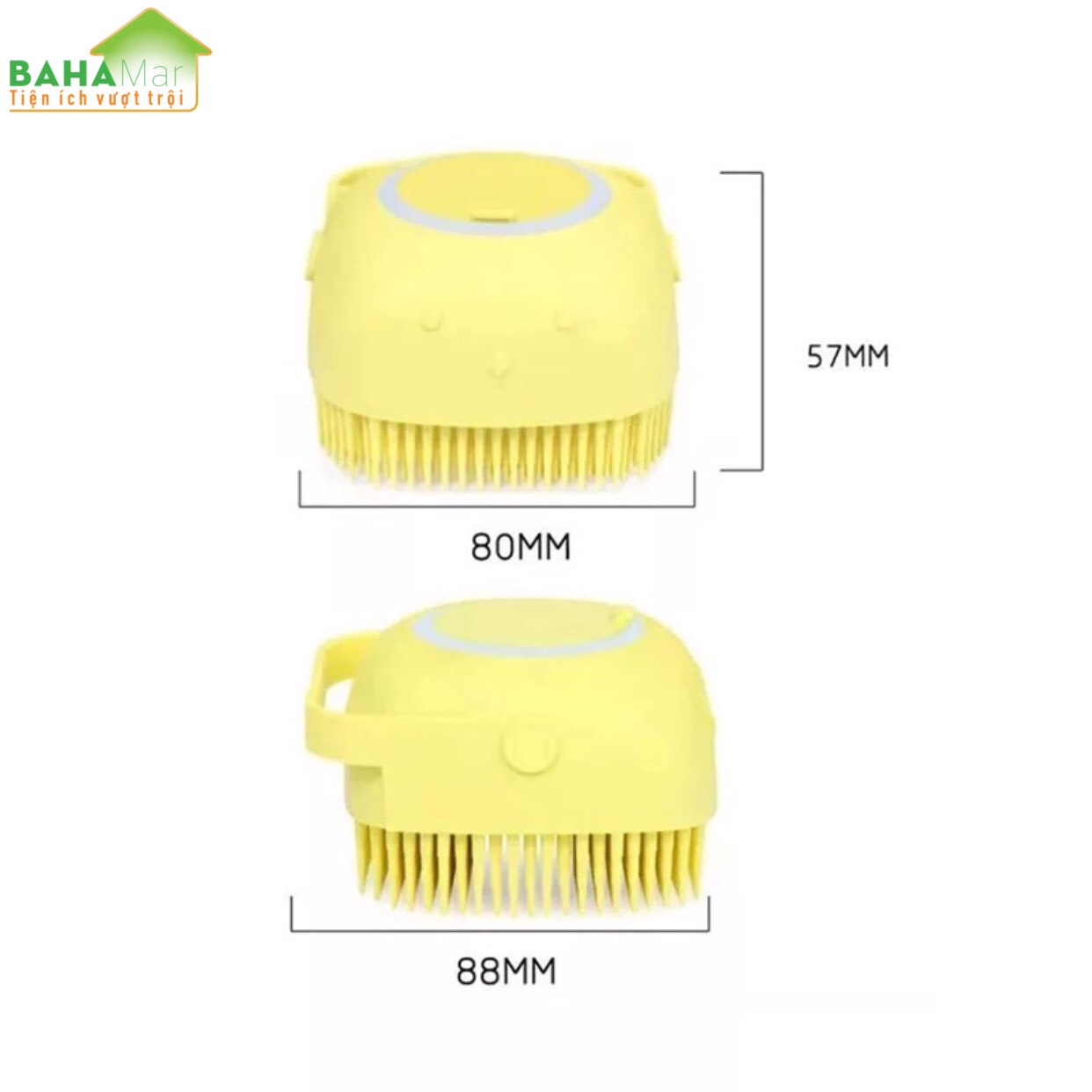 BÀN CHẢI TẮM SILICONE MỀM MASSAGE TẨY DA CHẾT CÓ NGĂN CHỨA SỮA TẮM