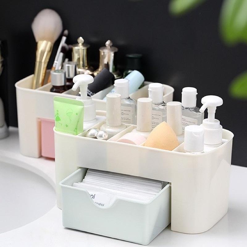 Hộp để đồ trang điểm mỹ phẩm có ngăn kéo 1 tầng