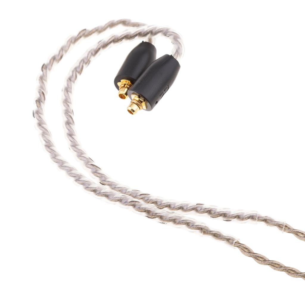 2xReplacement MMCX Audio Upgrade Cable For Shure SE215/315/535/846/UE900 black