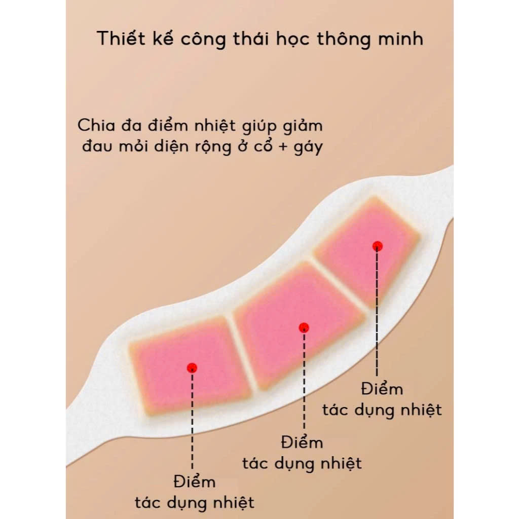 COMBO 2 Đai Dán Nóng Chườm Cổ Vai Gáy Hamart Xông Hơi Nhiệt Giảm Đau Thư Giãn Cổ Vai Gáy Hiệu Quả