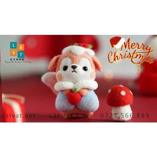 Bộ len chọc làm quà giáng sinh, Noel mới có hướng dẫn - Needle felting Noel, merry christmas