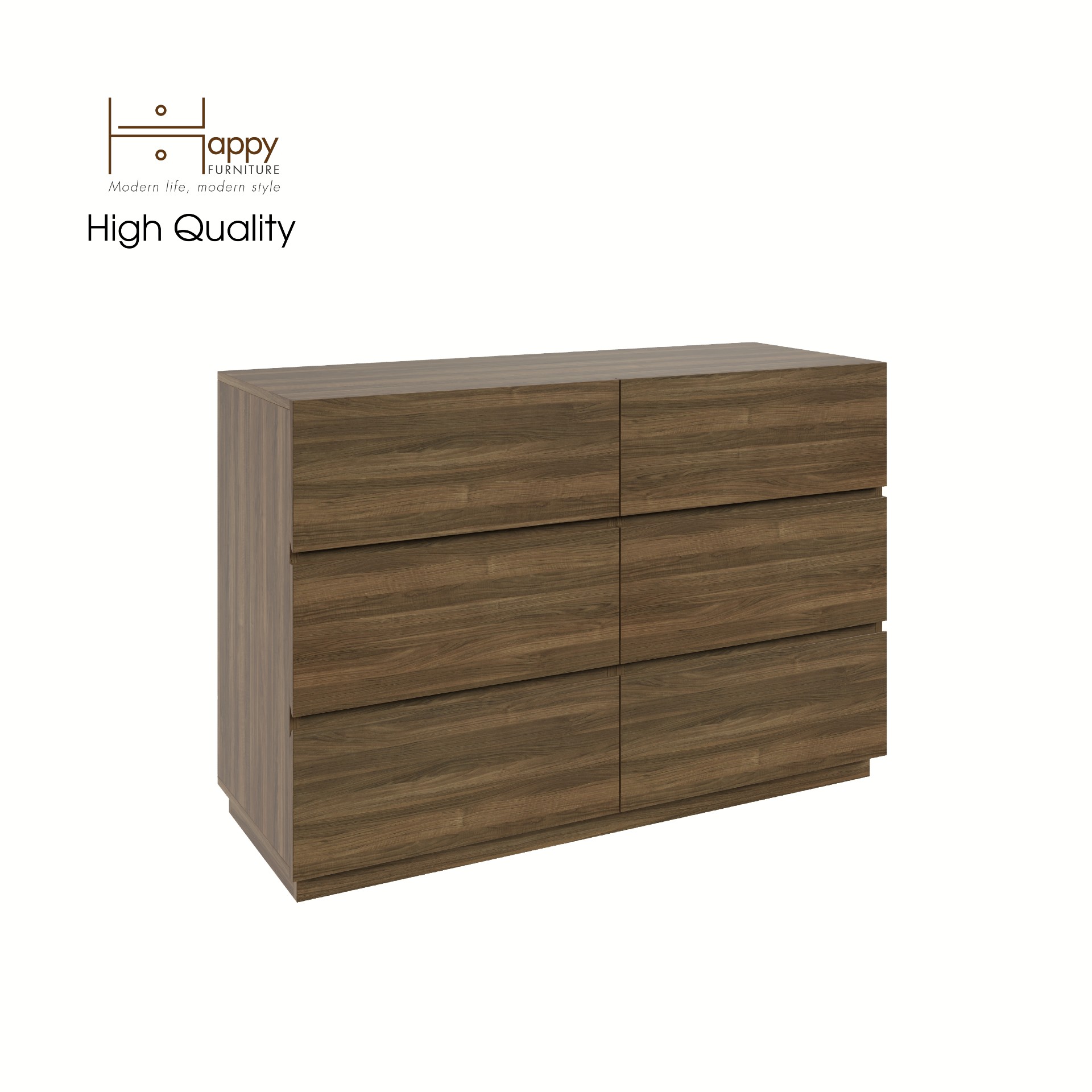 [Happy Home Furniture] MACRO, Tủ đựng đồ - 6 ngăn kéo ,  120cm x 47cm x82cm ( DxRxC), THK_038