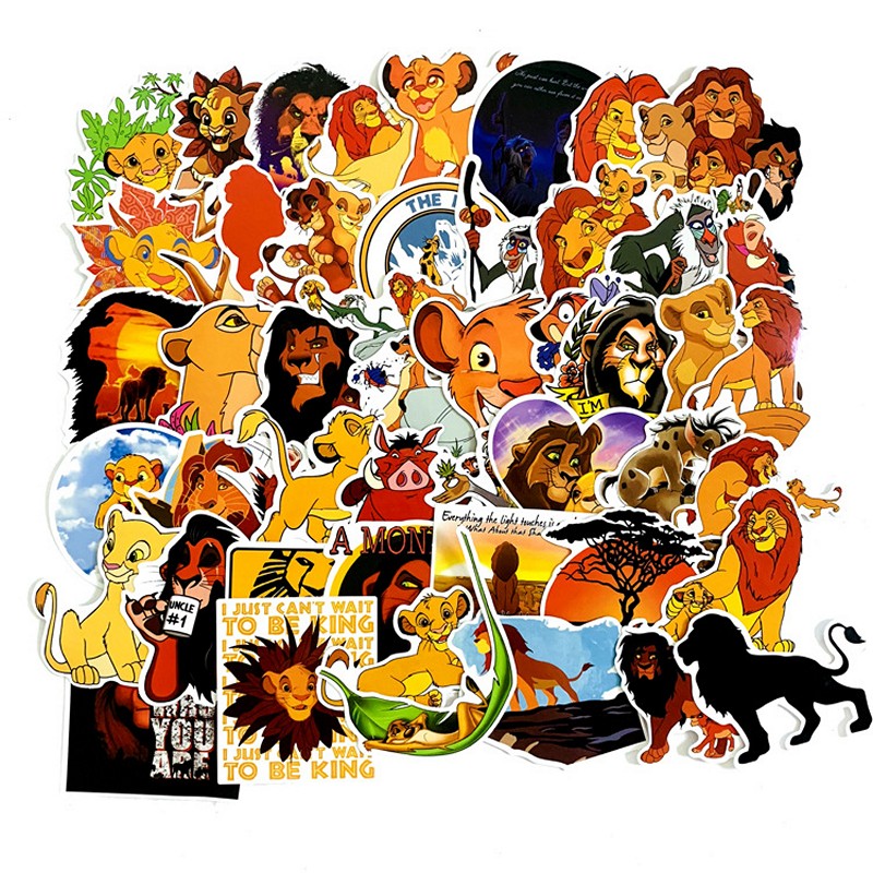 Sticker 50 miếng hình dán Lion King