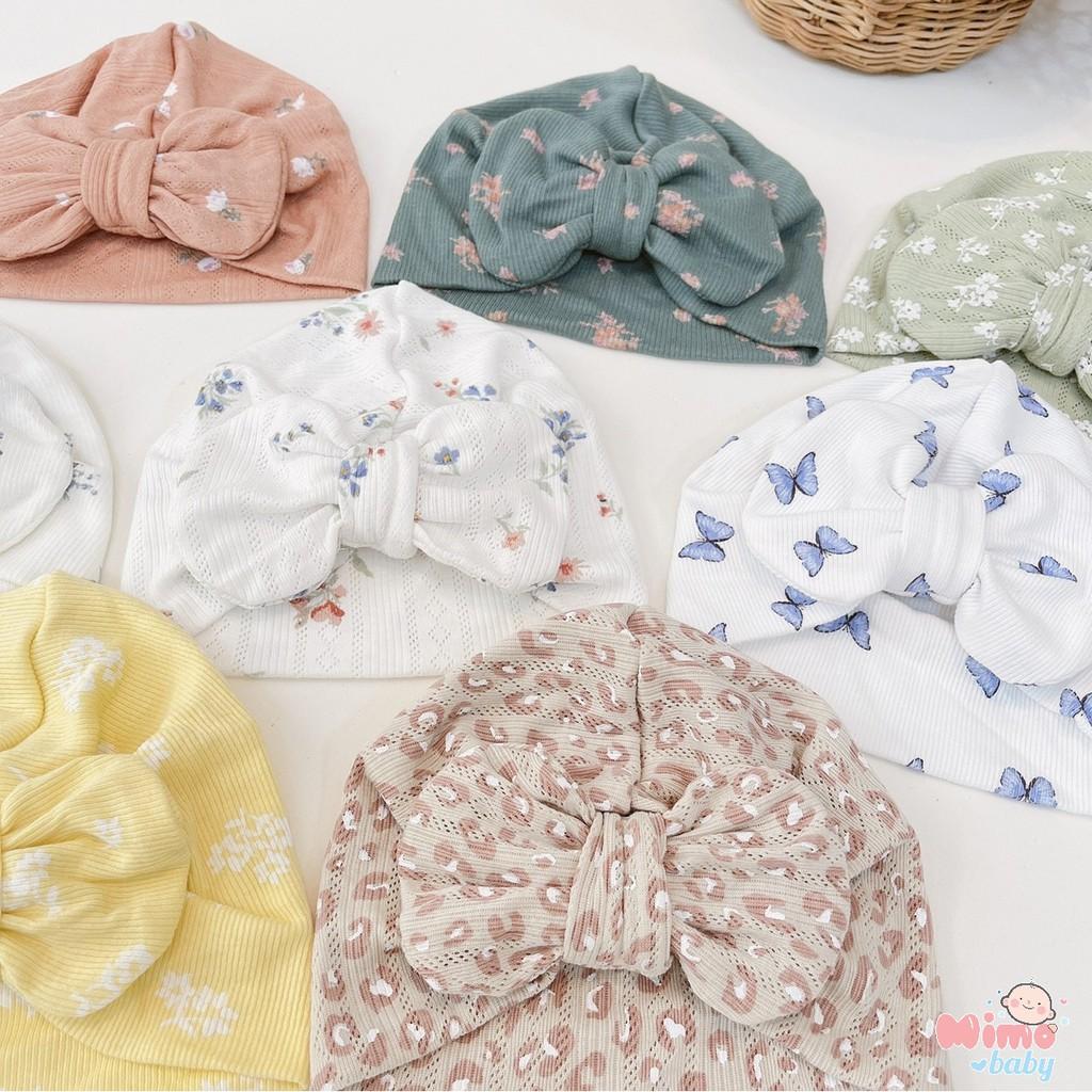 Mũ nón turban bé gái (5-10kg) - bộ sưu tập mùa hè vải thoáng khí Mimo Baby MTB15