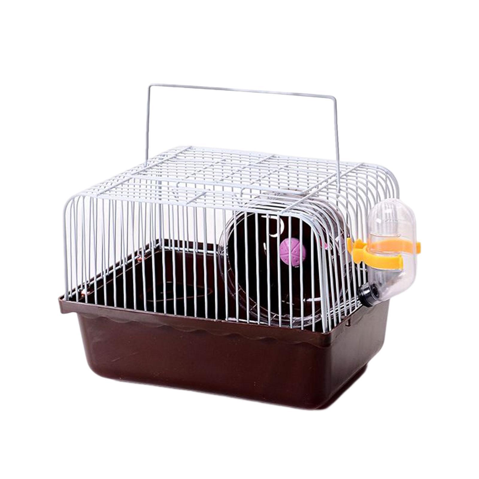 Hamster Cage Small Water Bottle Travel Cages for Gerbil Habitat House Pet Supplies