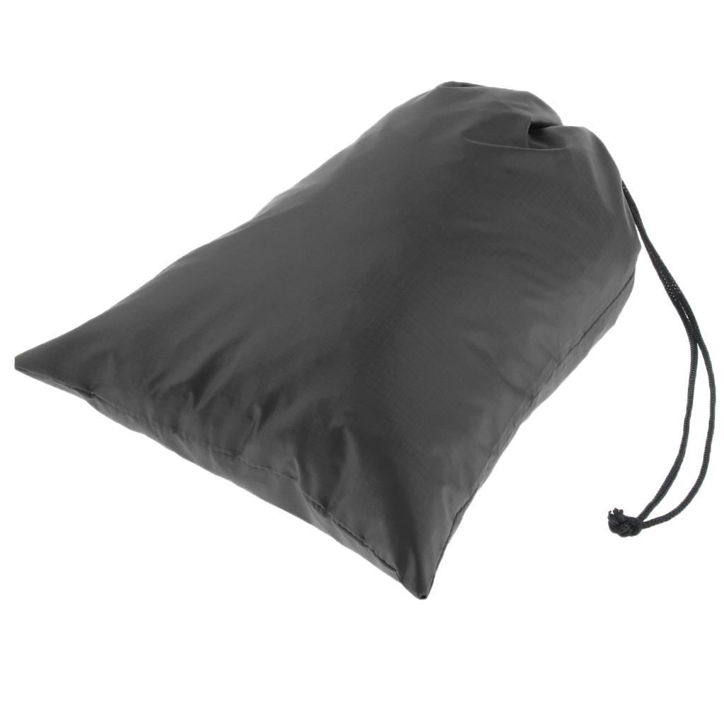 2xWaterproof Drawstring Storage Bag Stuff Bag for Clothes Shoes black