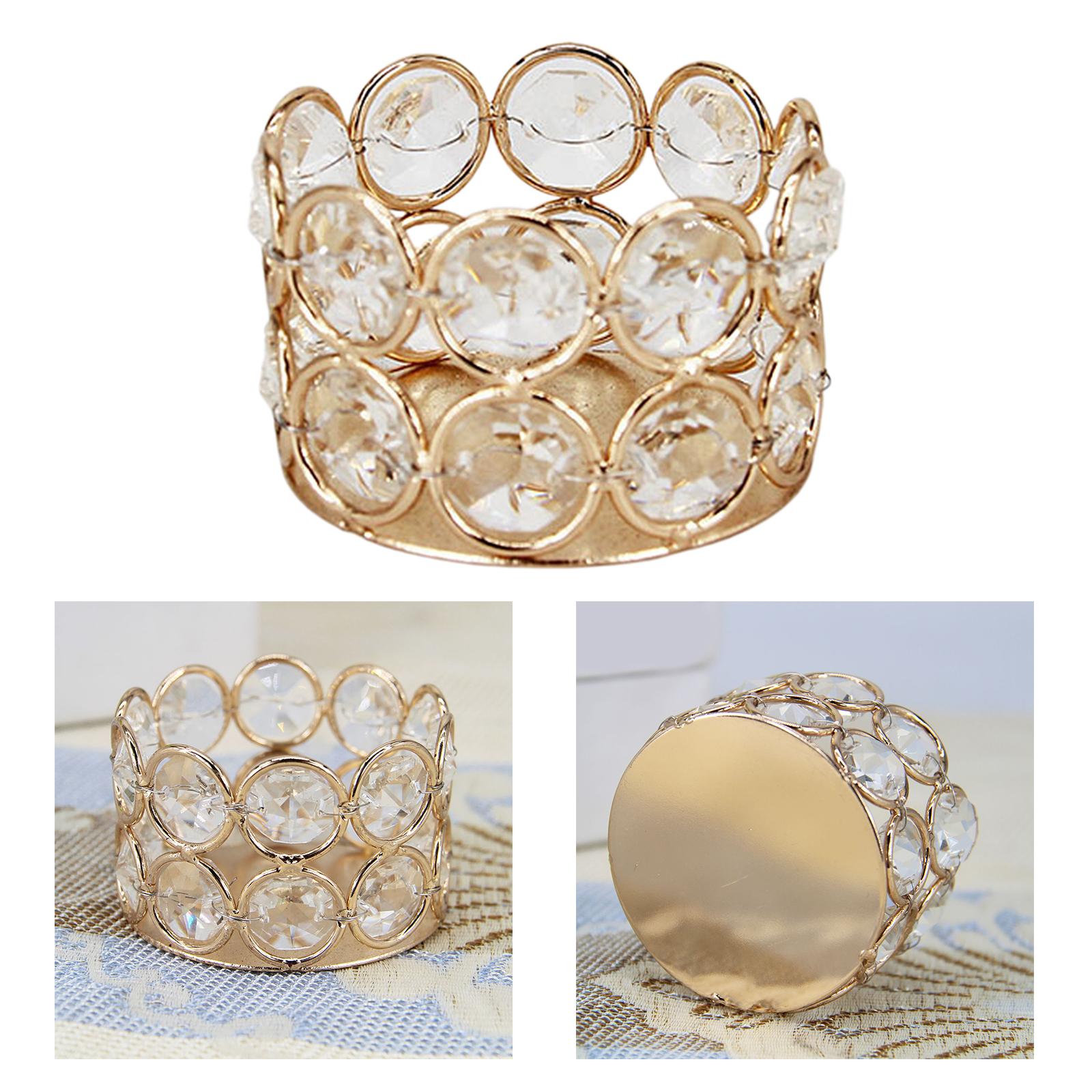 2pcs Crystal Tealight Candle Holder Wedding Dinning Table Home Centerpiece