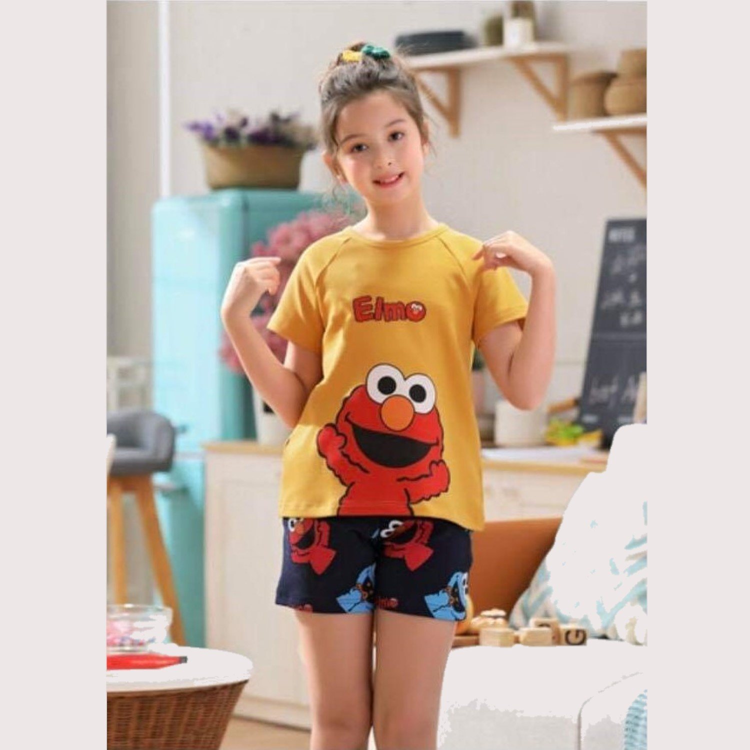 G00000215 (30-45kg) Bộ thun size đại bé gái, chất vải cotton 100%