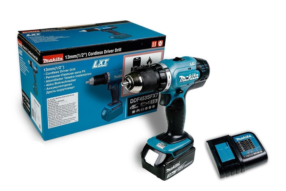 MÁY KHOAN VẶN VÍT 18V MAKITA DDF453SFX7 - HÀNG CHÍNH HÃNG