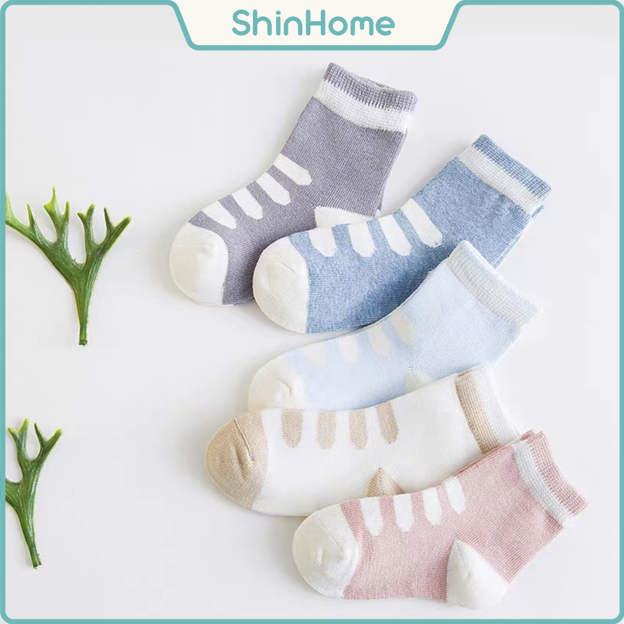 Set 5 tất cho bé thu đông cho trẻ 0-5 tuổi