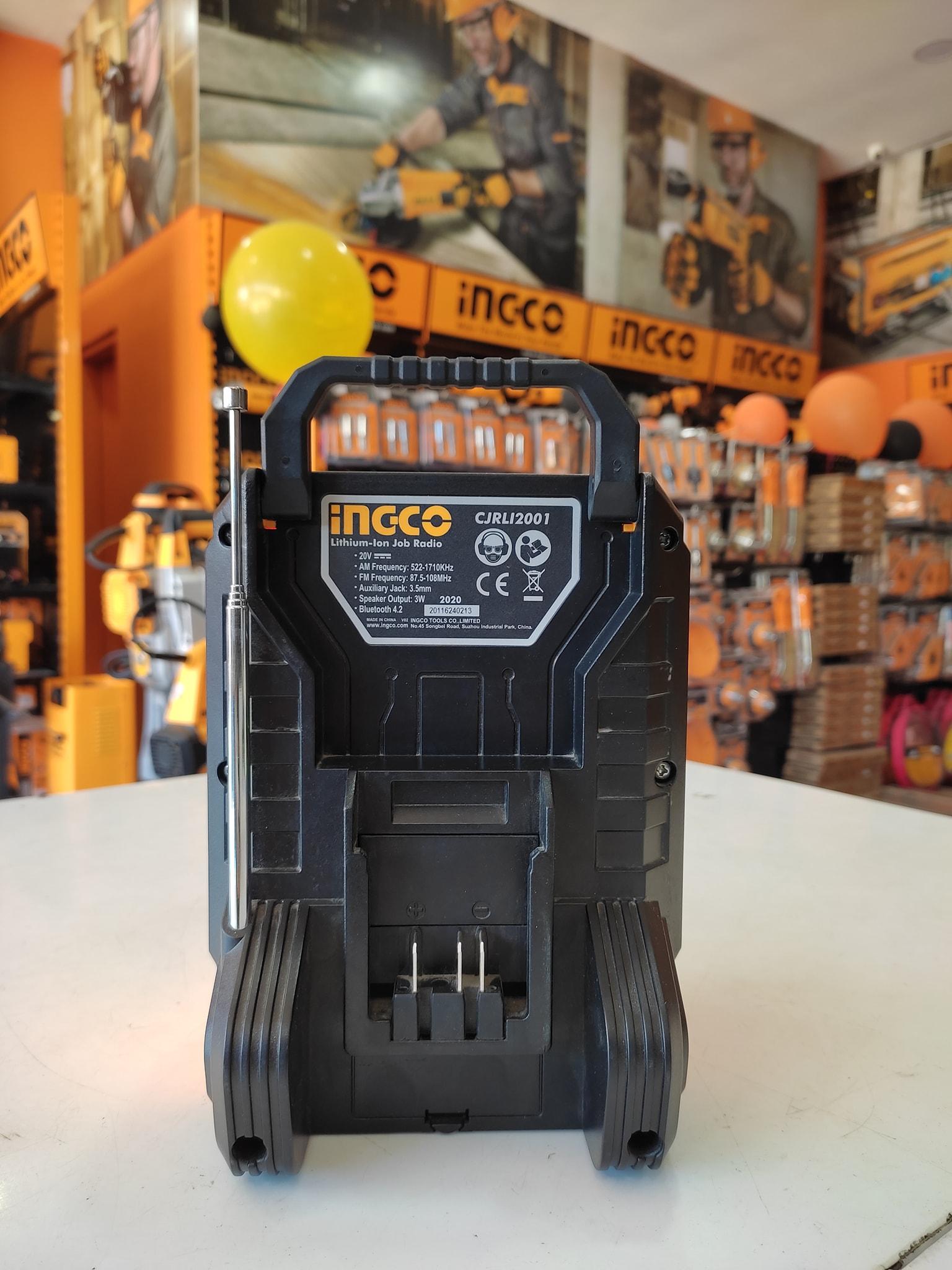 RADIO CÔNG TRƯỜNG DÙNG PIN 20V INGCO CJRLI2001 - HÀNG CHÍNH HÃNG