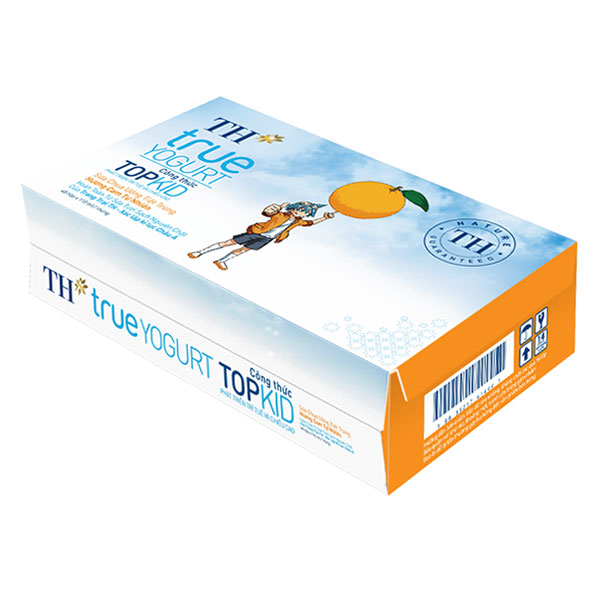 Thùng Sữa Chua Uống Tiệt Trùng Topkid Cam TH True Milk (110ml x 48 Hộp)